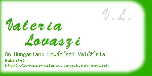 valeria lovaszi business card